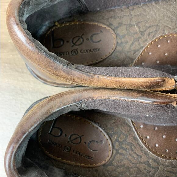 BOC Born Shoes Womens 6 W Loafer Brown Leather Slip On Comfort Casual Round Toe - Picture 6 of 9